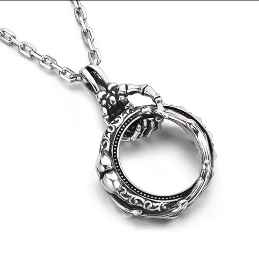 Eternal- Skeleton Hand Pendant Carved from 925 Sterling Silver