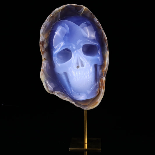 Blue Chalcedony Skull